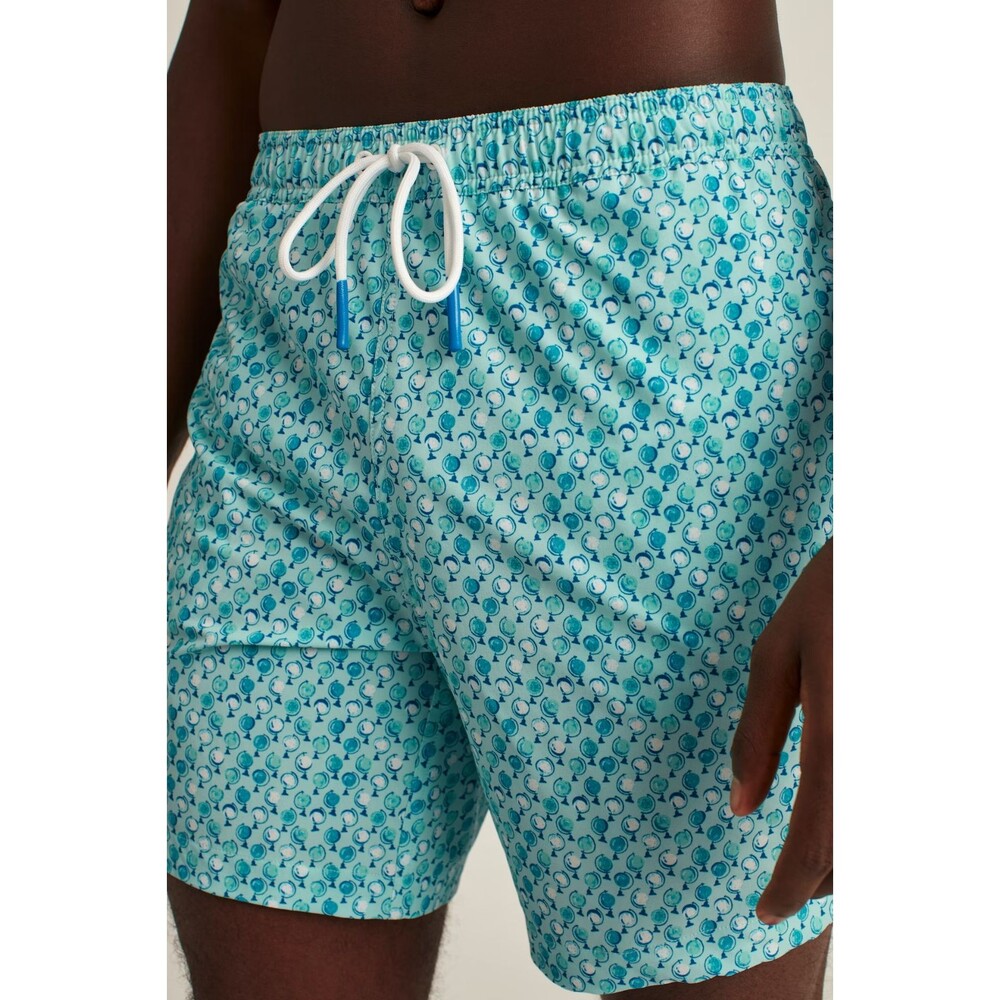 Bonobos Riviera Recycled Swim Trunks Men's Shorts Globetrotters Print XXL 255344